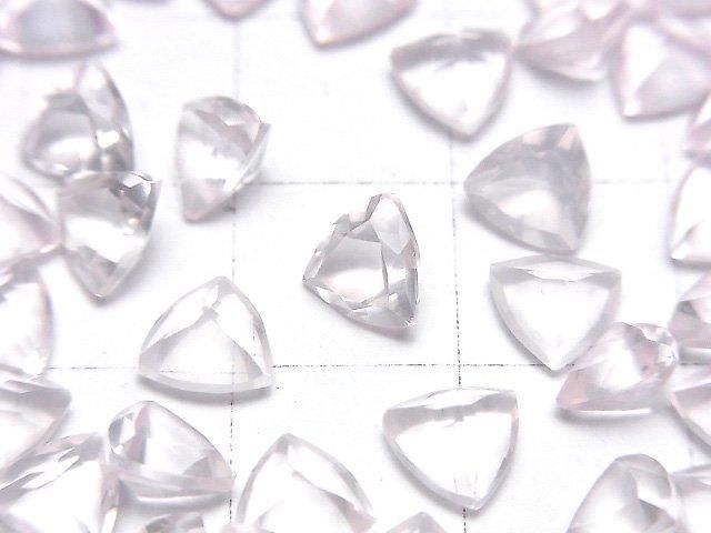 【動画】宝石質ローズクォーツAAA ルース トライアングルファセットカット6×6mm 5粒 サムネイル2