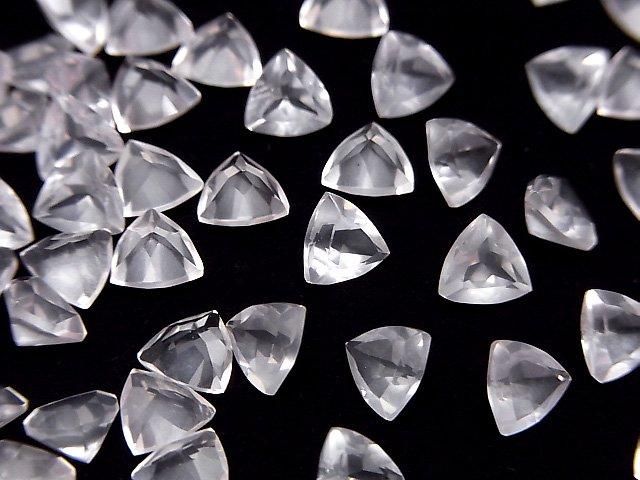 【動画】宝石質ローズクォーツAAA ルース トライアングルファセットカット6×6mm 5粒 サムネイル3
