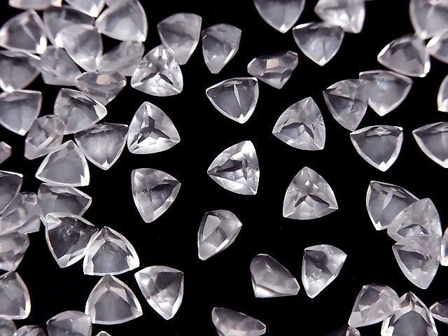 【動画】宝石質ローズクォーツAAA ルース トライアングルファセットカット6×6mm 5粒 サムネイル4