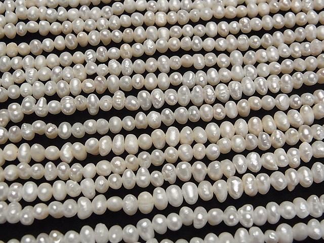 【動画】淡水真珠AA ホワイト ロンデル4~5mm 1連(約33cm) サムネイル3