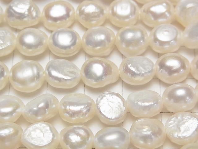 【動画】淡水真珠AA++ バロック8~9mm ホワイト 1連(約33cm) サムネイル2