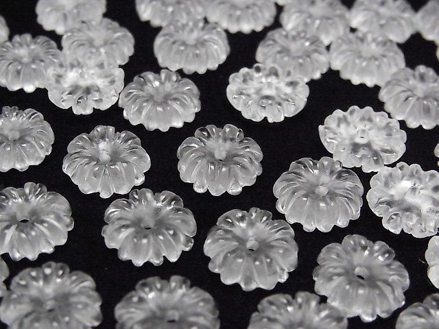 【動画】クリスタルAAA- フラワー 11mm〜12mm 中央穴 2個 サムネイル3