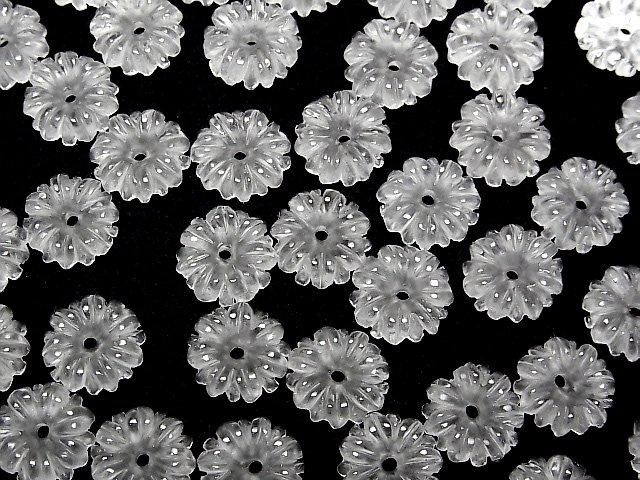 【動画】クリスタルAAA- フラワー 11mm〜12mm 中央穴 2個 サムネイル4