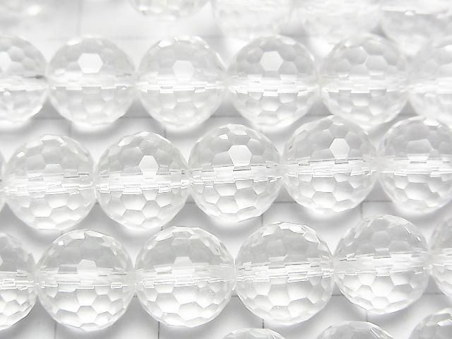 【動画】【素晴らしい輝き】クリスタル(溶錬水晶)AAA 128面セミラウンドカット10mm 1連(約36cm) サムネイル2