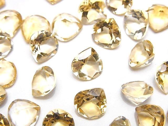 【動画】宝石質シトリンAAA マロンファセットカット8×8mm 5粒の画像