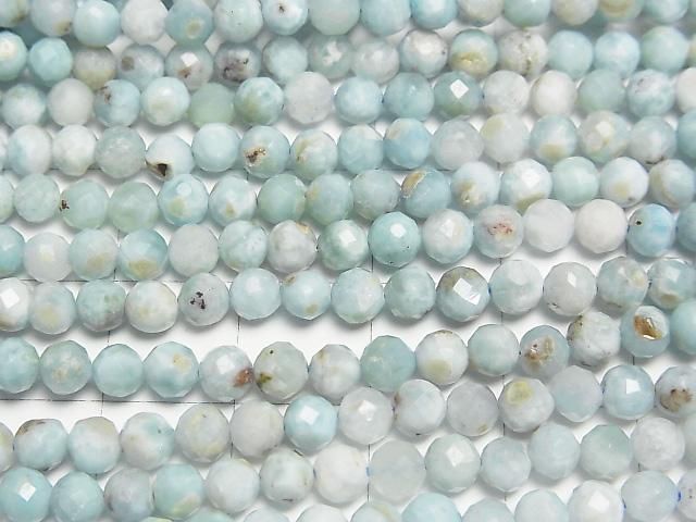 【動画】【素晴らしい輝き】ラリマーAA+ ラウンドカット4mm 半連/1連(約36cm) サムネイル2