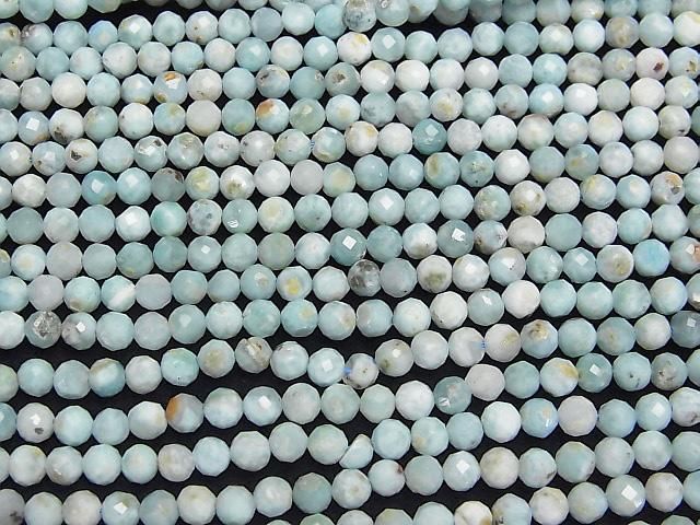 【動画】【素晴らしい輝き】ラリマーAA+ ラウンドカット4mm 半連/1連(約36cm) サムネイル3