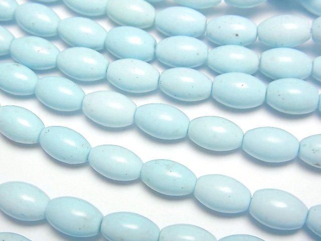 【動画】マグネサイトターコイズ ライス8×5×5mm 1連(約38cm)の画像