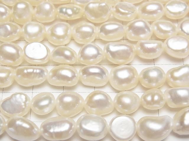 【動画】淡水真珠AA++ バロック8~10mm ホワイト 1連(約34cm) サムネイル2