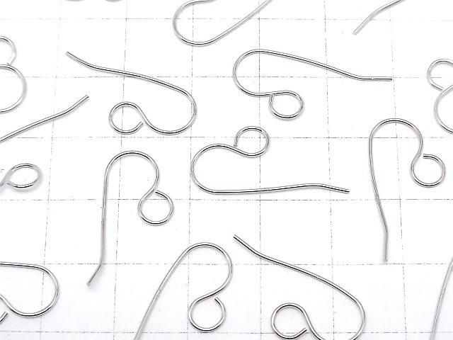 Silver925 ピアスフック24×11mm ロジウム 2ペア サムネイル3