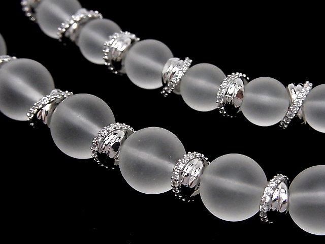 メタルパーツ ロンデル7×7×4mm シルバー(CZ付) 2個 サムネイル3