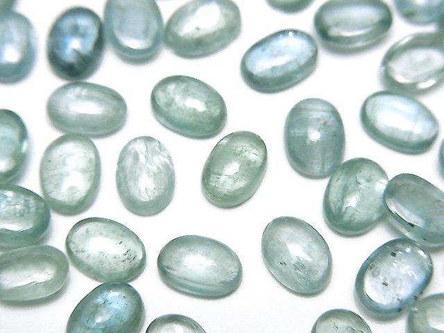 【動画】宝石質アクアカイヤナイトAAA- オーバル カボション7×5mm 2個の画像