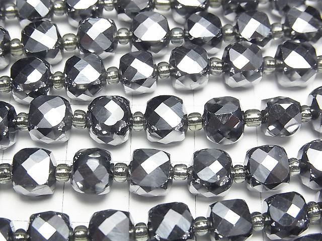 【動画】【素晴らしい輝き】高純度テラヘルツ鉱石 キューブカット6×6×6mm 1連(約36cm) サムネイル2