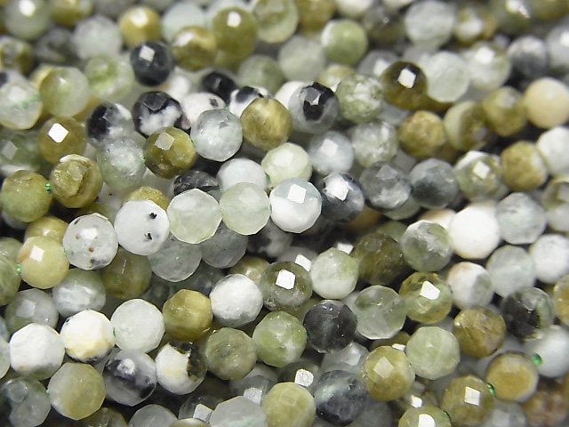 【動画】【素晴らしい輝き】グリーントルマリンAA ラウンドカット3.5mm 1連(約36cm)の画像