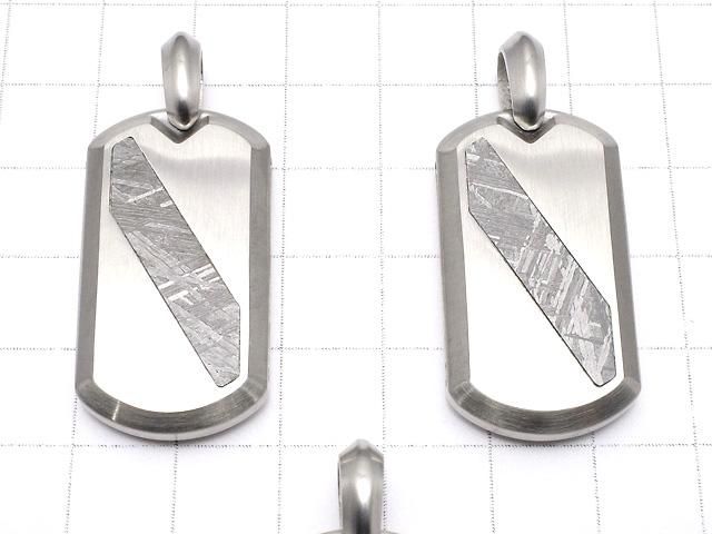 【動画】メテオライト(ムオニナルスタ隕石) ドッグタグ ペンダントトップ35×19mm 1個 サムネイル3