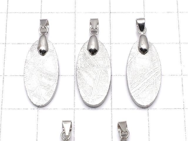 【動画】メテオライト(ムオニナルスタ隕石) ペンダントトップ オーバル 20×10mm 1個 サムネイル3