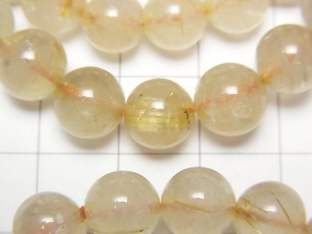 【動画】ルチルクォーツAA+ ラウンド【7mm】【8mm】 1連(ブレス) サムネイル2