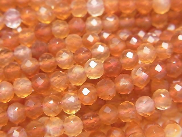 【動画】【素晴らしい輝き】ミックスカーネリアン ラウンドカット4mm 1連(約36cm)の画像
