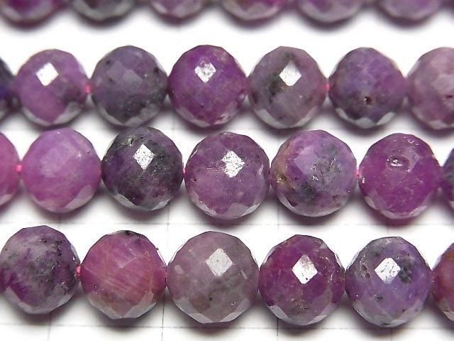 【動画】【素晴らしい輝き】パープルサファイアAA ラウンドカット8mm 半連/1連(約36cm) サムネイル2