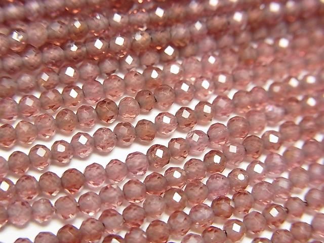 【動画】【素晴らしい輝き】シャンパンガーネットAAA ラウンドカット2mm 1連(約38cm)の画像