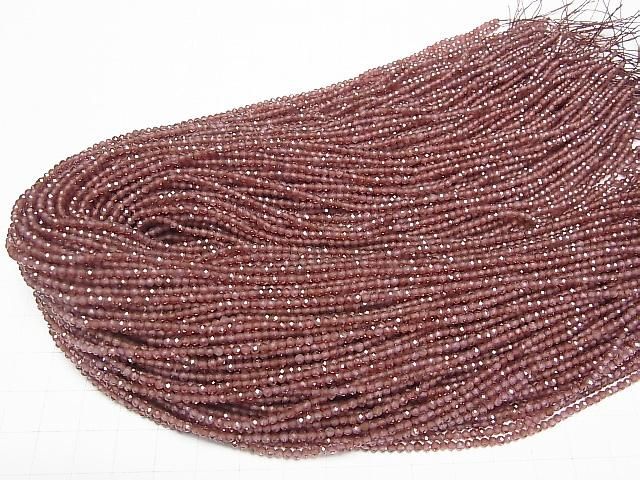 【動画】【素晴らしい輝き】シャンパンガーネットAAA ラウンドカット2mm 1連(約38cm) サムネイル4