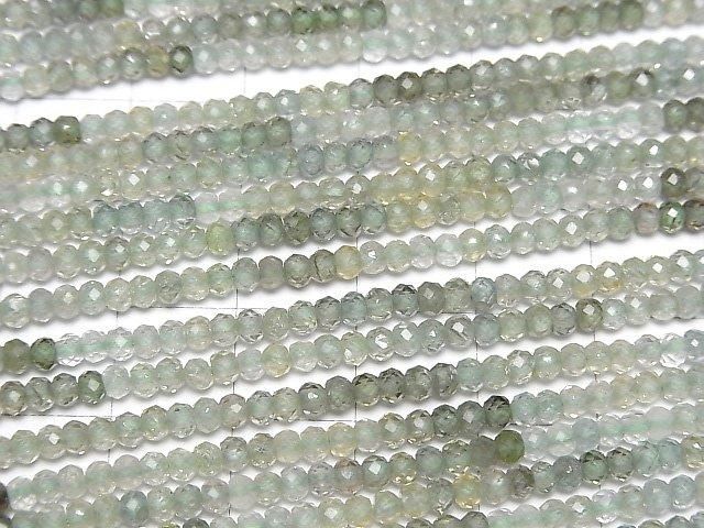 【動画】【素晴らしい輝き】宝石質天然グリーンジルコンAAA ボタンカット3×3×2mm 半連/1連(約28cm) サムネイル3