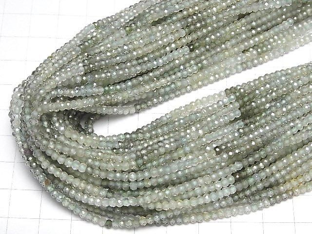 【動画】【素晴らしい輝き】宝石質天然グリーンジルコンAAA ボタンカット3×3×2mm 半連/1連(約28cm) サムネイル4