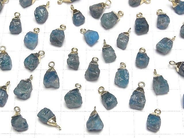 【動画】ブルーアパタイト ラフロック チャーム ゴールドカラー 2個 サムネイル3