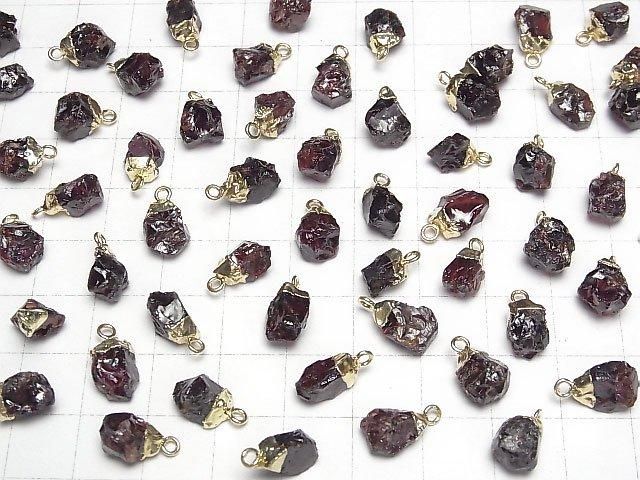 【動画】ガーネット ラフロック チャーム ゴールドカラー 2個 サムネイル4
