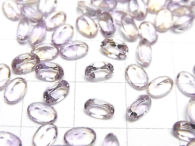 【動画】宝石質アメジスト×シトリンAAA ルース オーバルファセットカット6×4mm 5粒 サムネイル2