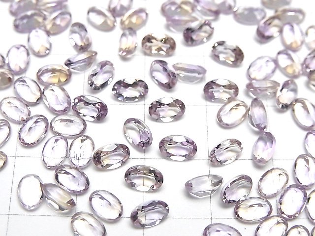 【動画】宝石質アメジスト×シトリンAAA ルース オーバルファセットカット6×4mm 5粒 サムネイル4
