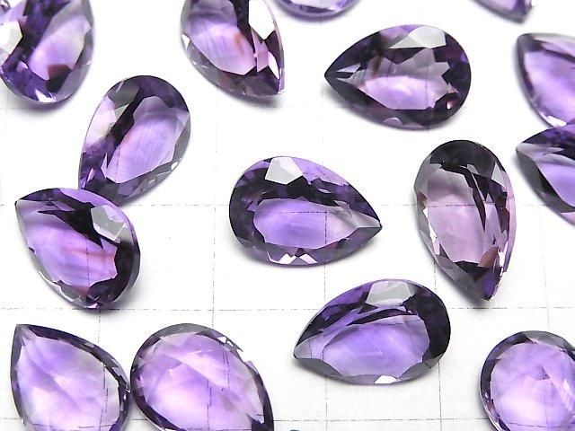 【動画】宝石質アメジストAAA ルース ペアシェイプファセットカット14×10mm 2粒 サムネイル3