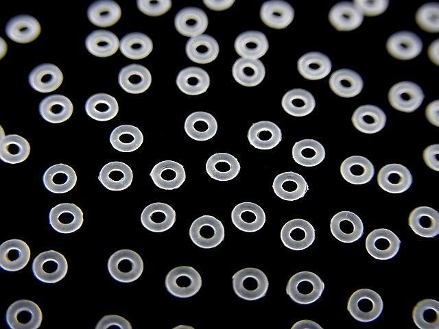 シリコンリング(ストーンガード) 2×2×0.5mm クリア 100個の画像