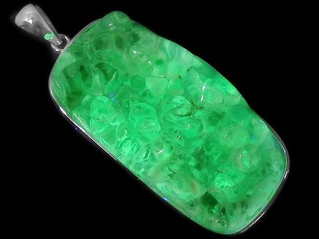 【動画】【1点もの】宝石質ハイアライトオパールAAA- ペンダントトップ SILVER925製 NO.11の画像