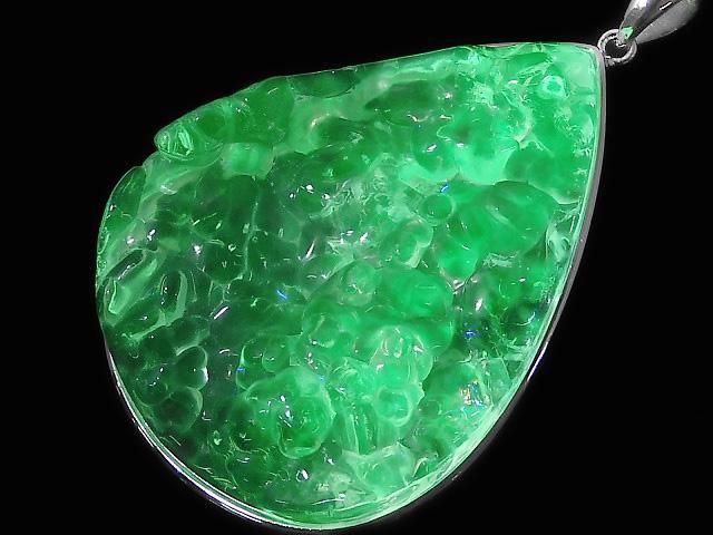 【動画】【1点もの】宝石質ハイアライトオパールAAA- ペンダントトップ SILVER925製 NO.15の画像
