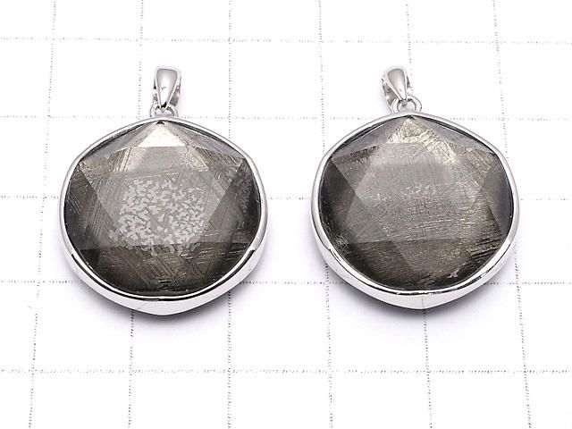 【動画】メテオライト ペンダントトップ 両面仕上げ22mm ブラックカラー SILVER925製 サムネイル3