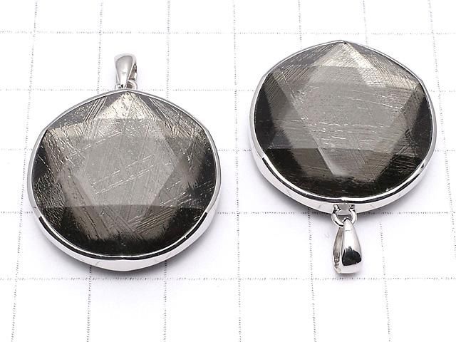 【動画】メテオライト ペンダントトップ 両面仕上げ27mm ブラックカラー SILVER925製 サムネイル2