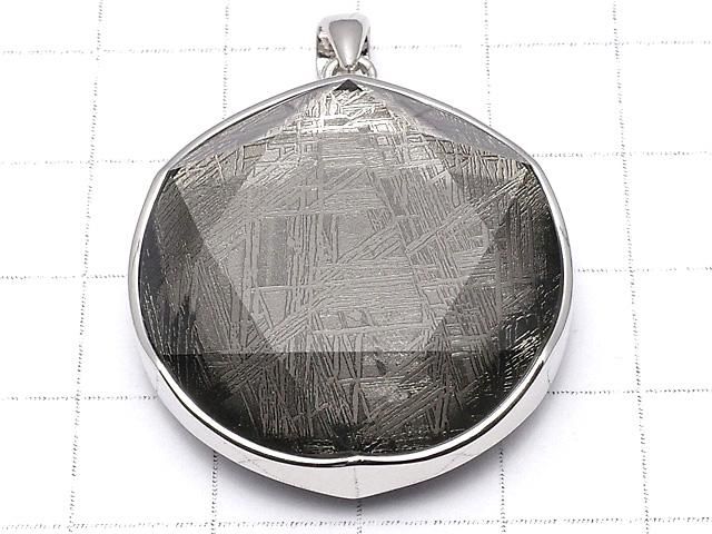 【動画】メテオライト ペンダントトップ 両面仕上げ32mm ブラックカラー SILVER925製 サムネイル2