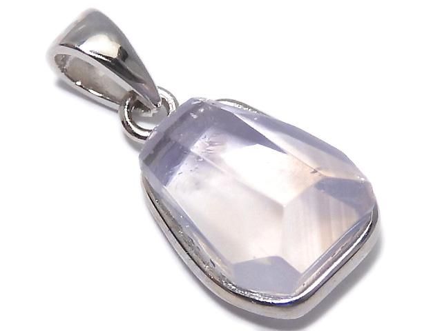 【動画】【1点もの】宝石質スコロライトAAA- カット入りペンダントトップ SILVER925製 NO.130の画像