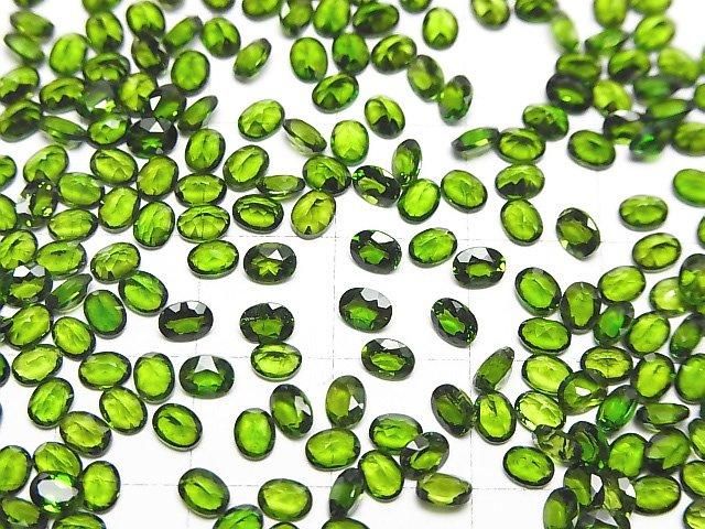 【動画】宝石質クロムダイオプサイドAAA ルース オーバルファセットカット4×3mm 5粒 サムネイル4