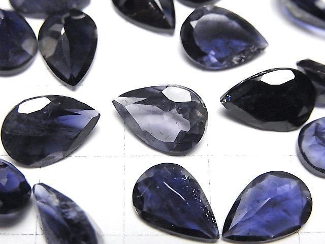 【動画】宝石質アイオライトAAA- ルース ペアシェイプファセットカット12×8mm 1粒 サムネイル2