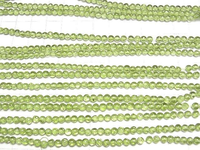 【動画】宝石質ペリドットAAA- セミラウンド4mm 1連(約34cm) サムネイル3