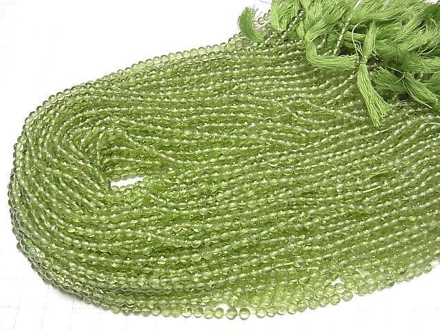 【動画】宝石質ペリドットAAA- セミラウンド4mm 1連(約34cm) サムネイル4