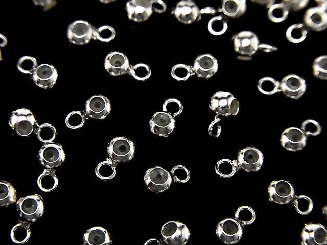 Silver925 カン付きスライドボール 【3mm】【4mm】 ロジウム 5個の画像