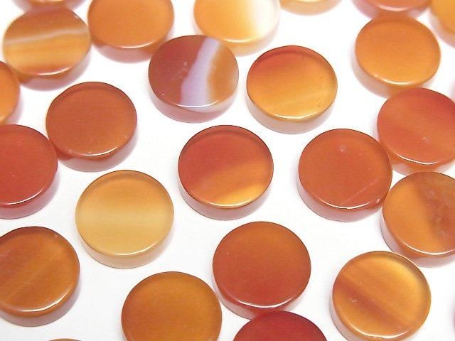 【動画】カーネリアン 穴なしフラットコイン10×10mm 5枚の画像