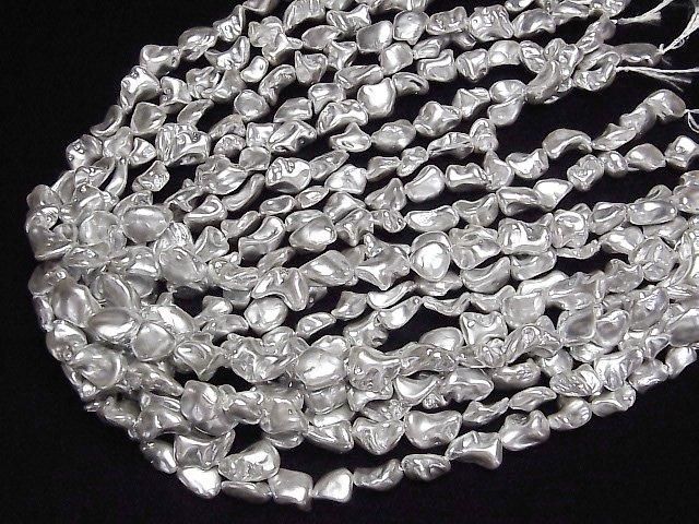 【動画】貝パール シルバー バロック10~16mm 1連(約38cm) サムネイル4