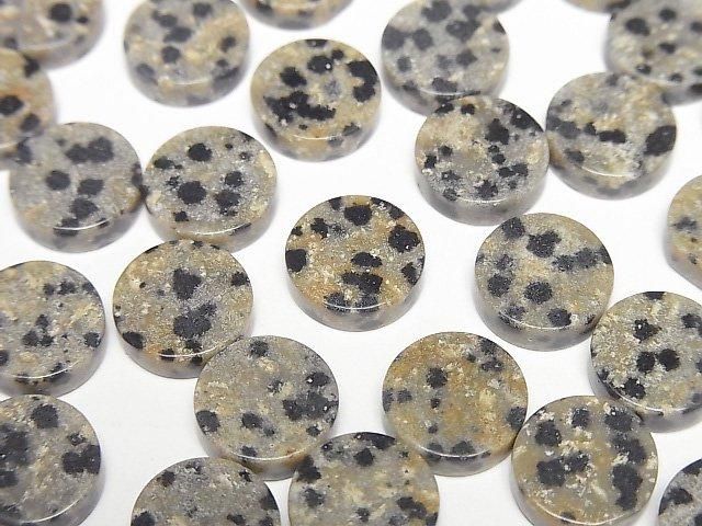 【動画】ダルメシアンジャスパー 穴なしフラットコイン10×10mm 5枚の画像