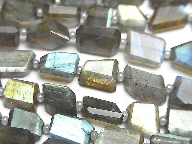 【動画】宝石質ラブラドライトAA++ タンブルカット 半連/1連(約32cm)の画像