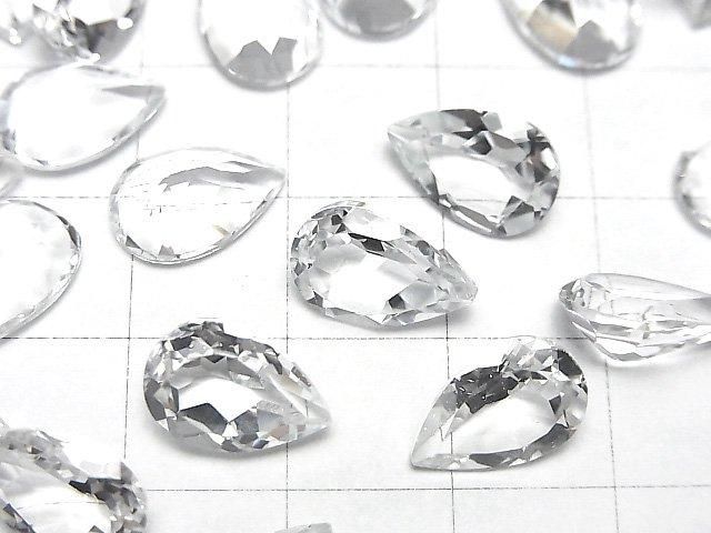 【動画】宝石質ホワイトトパーズAAA ルース ペアシェイプファセットカット12×8mm 2粒 サムネイル2