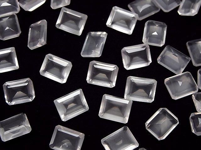 【動画】宝石質ローズクォーツAAA ルース レクタングルファセットカット10×8mm 2粒 サムネイル4